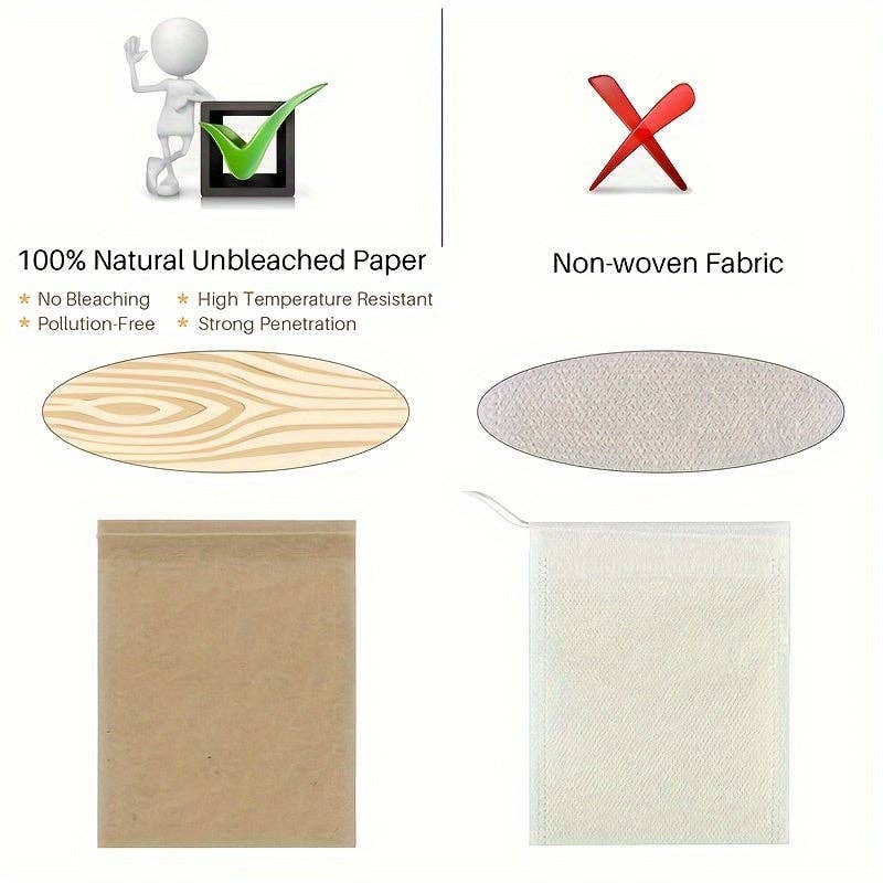 50 Pcs Premium Tea Filter Bags