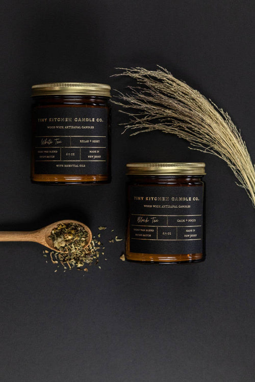 Black Tea Wood Wick Candle
